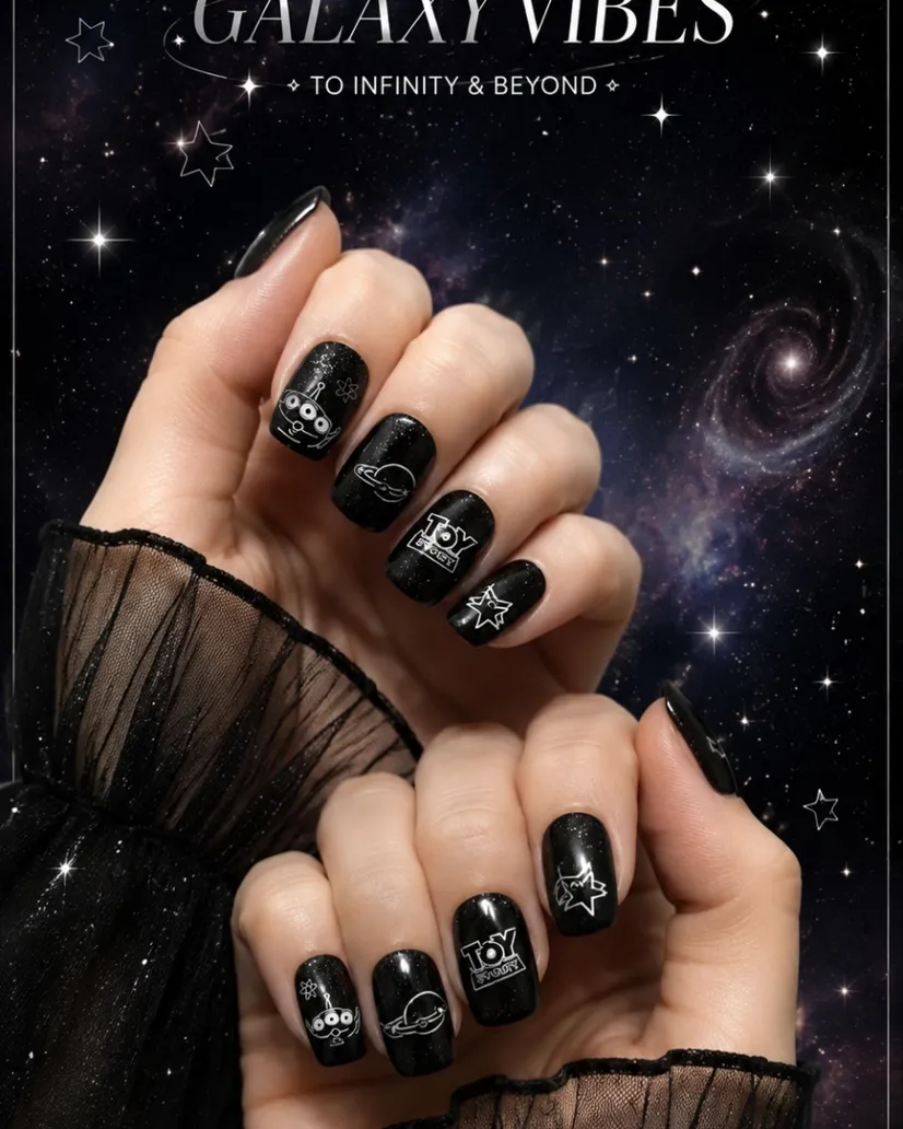 Loop Black Toy Story Nails