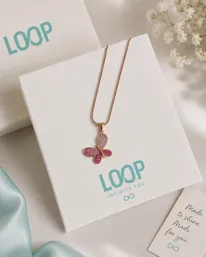 Rose Gold Butterfly Pendant