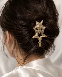 Double Star Crystal Hair Pin