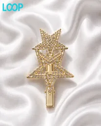 Double Star Crystal Hair Pin