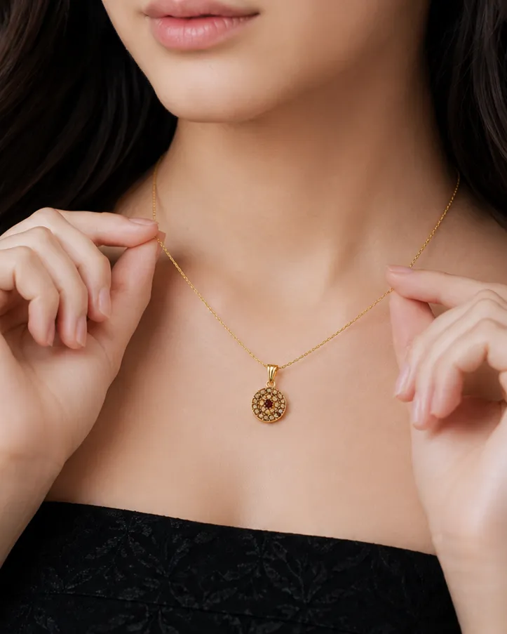 Loop Orbit Pendant Necklace