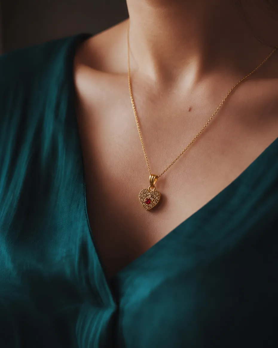 Loop Heart Pendant Necklace