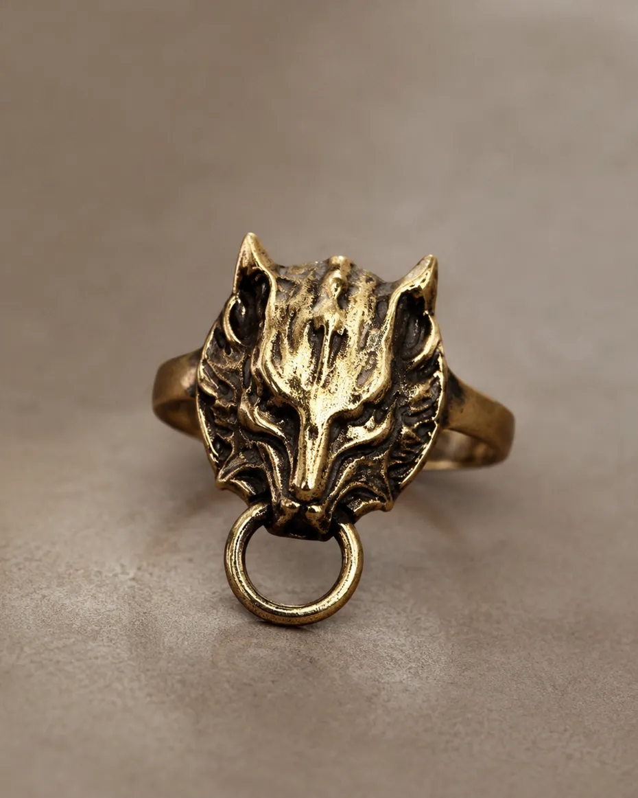 Wolf Guardian Adjustable Ring