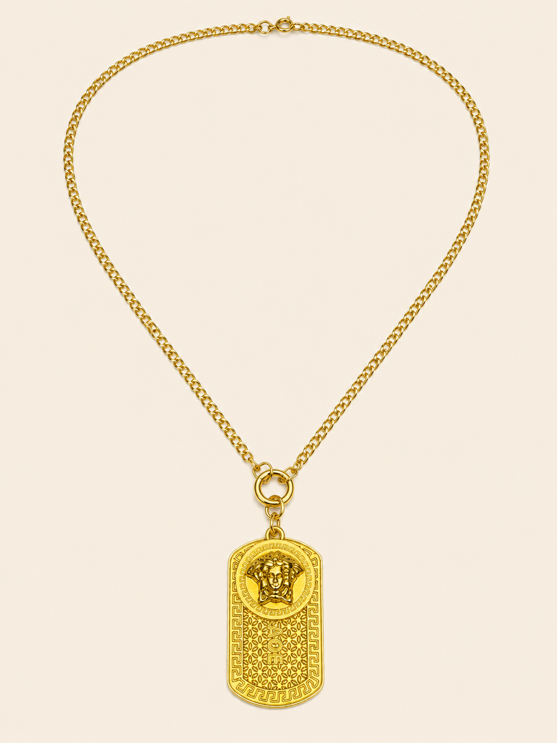 Premium Gold Medusa Pendant Necklace