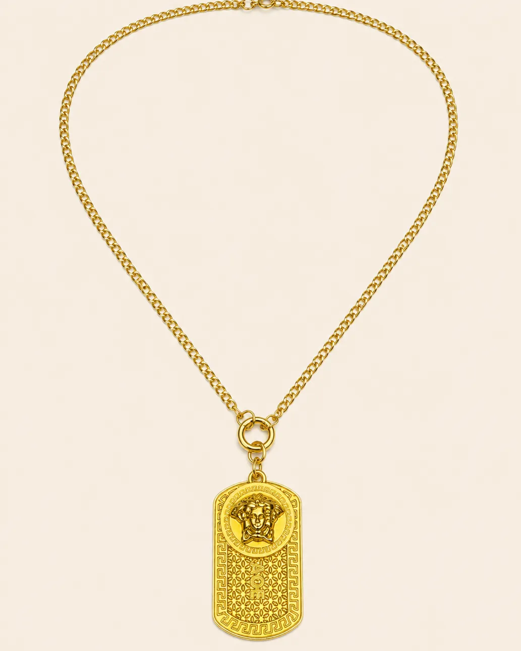 Premium Gold Medusa Pendant Necklace