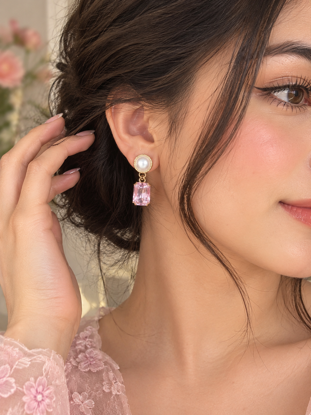 Loop Pearl Drop Earrings
