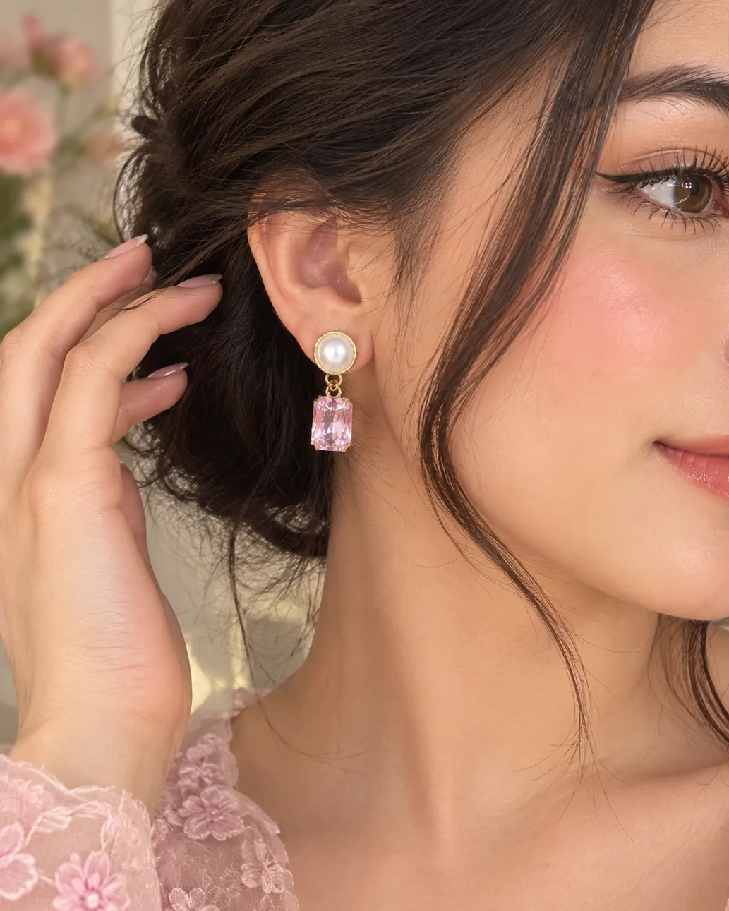 Loop Pearl Drop Earrings