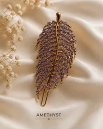 Leaf Crystal Hair Pin