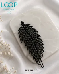 Leaf Crystal Hair Pin