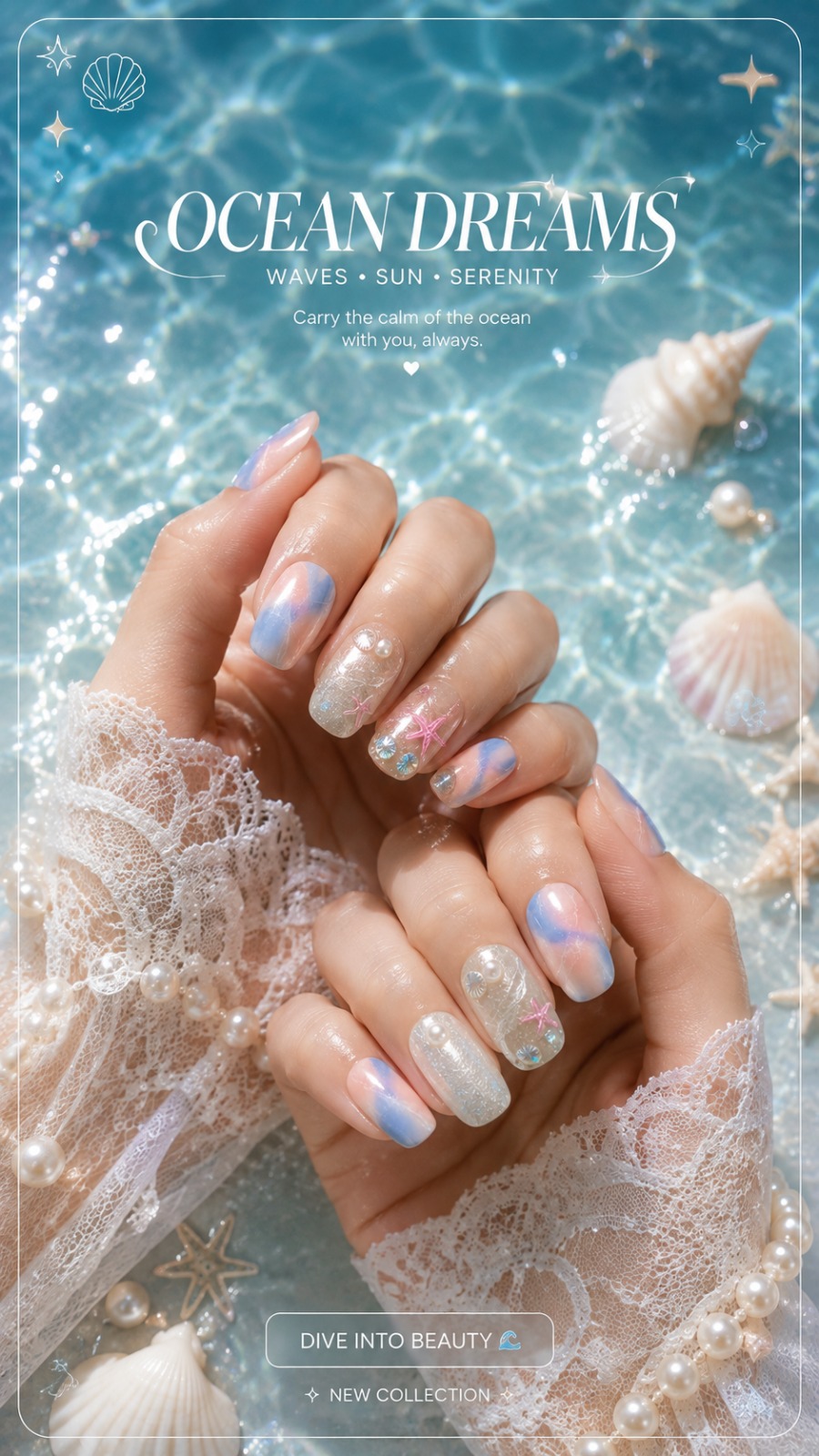 Loop Ocean Pearl Tide Nails