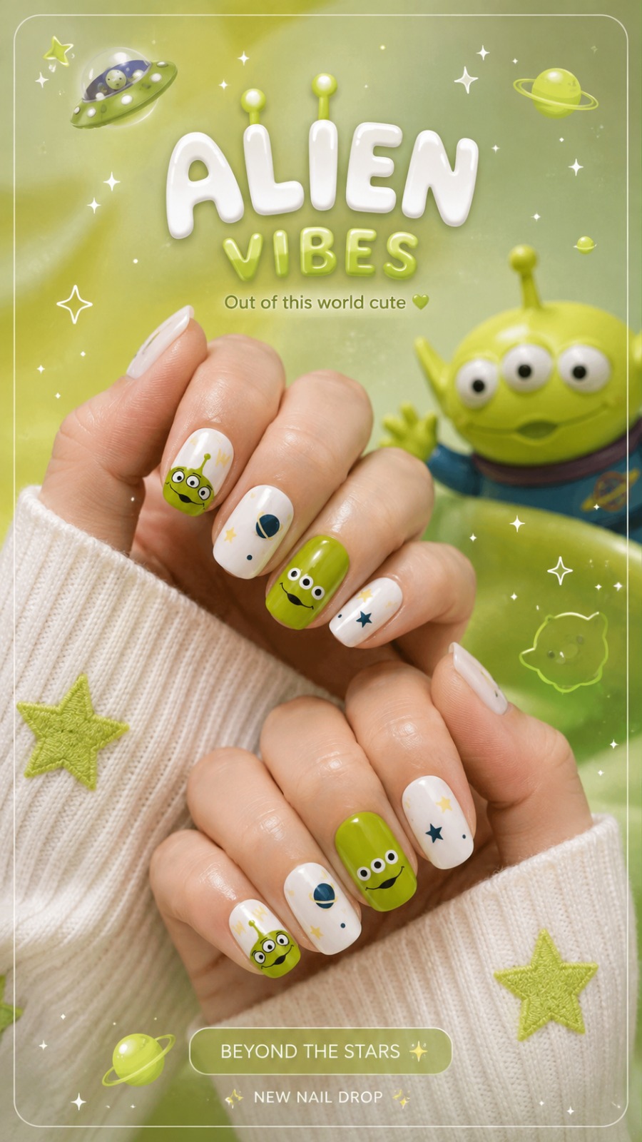 Loop Toy Story Alien Nails