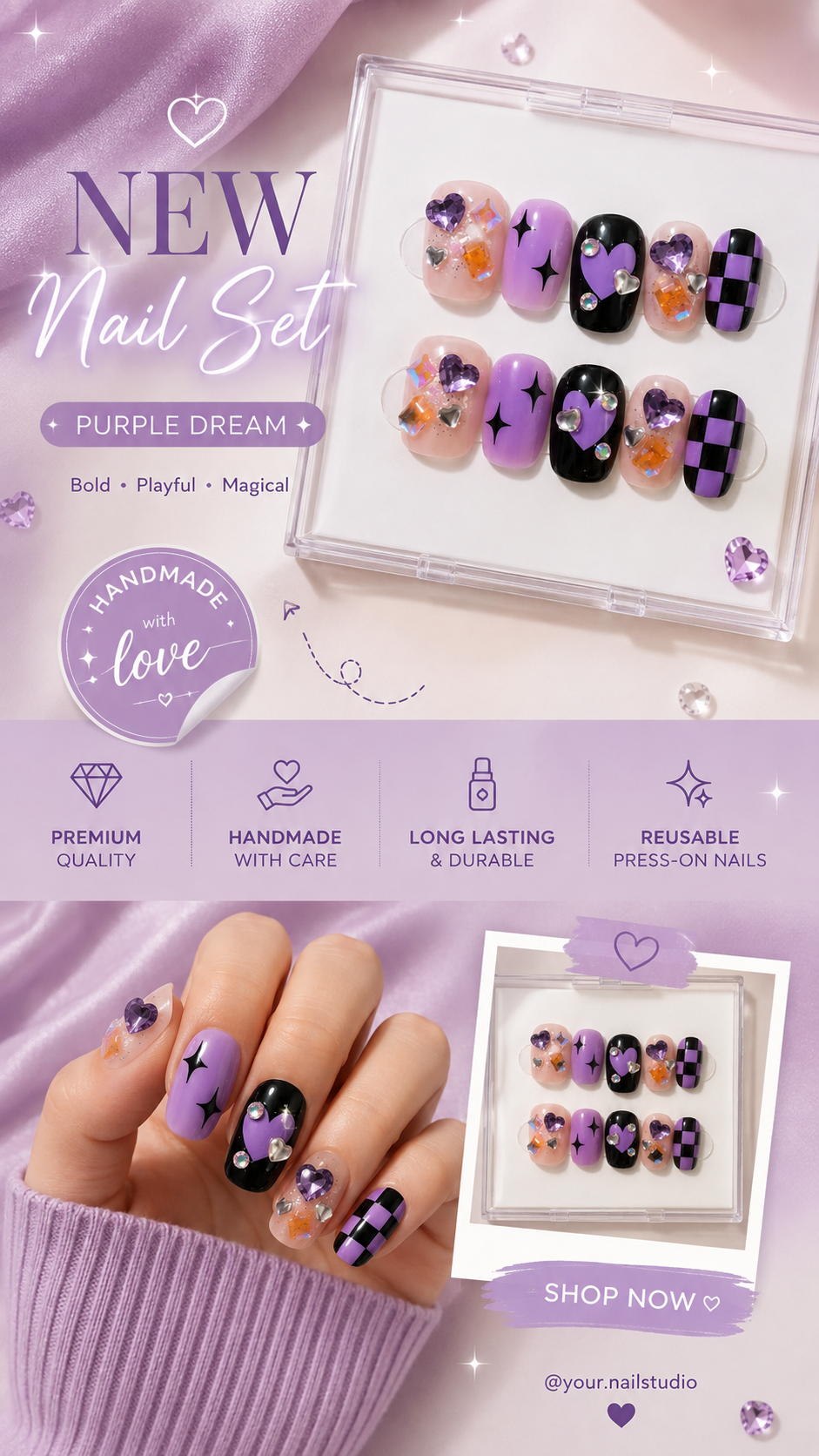 Loop Purple Crush Nails